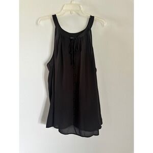 Torrid Black Tank Top‎ Sleeveless Tie Neck Plus Size 2